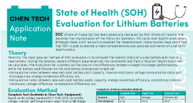 State of Health Evaluation for Lithium Batteries